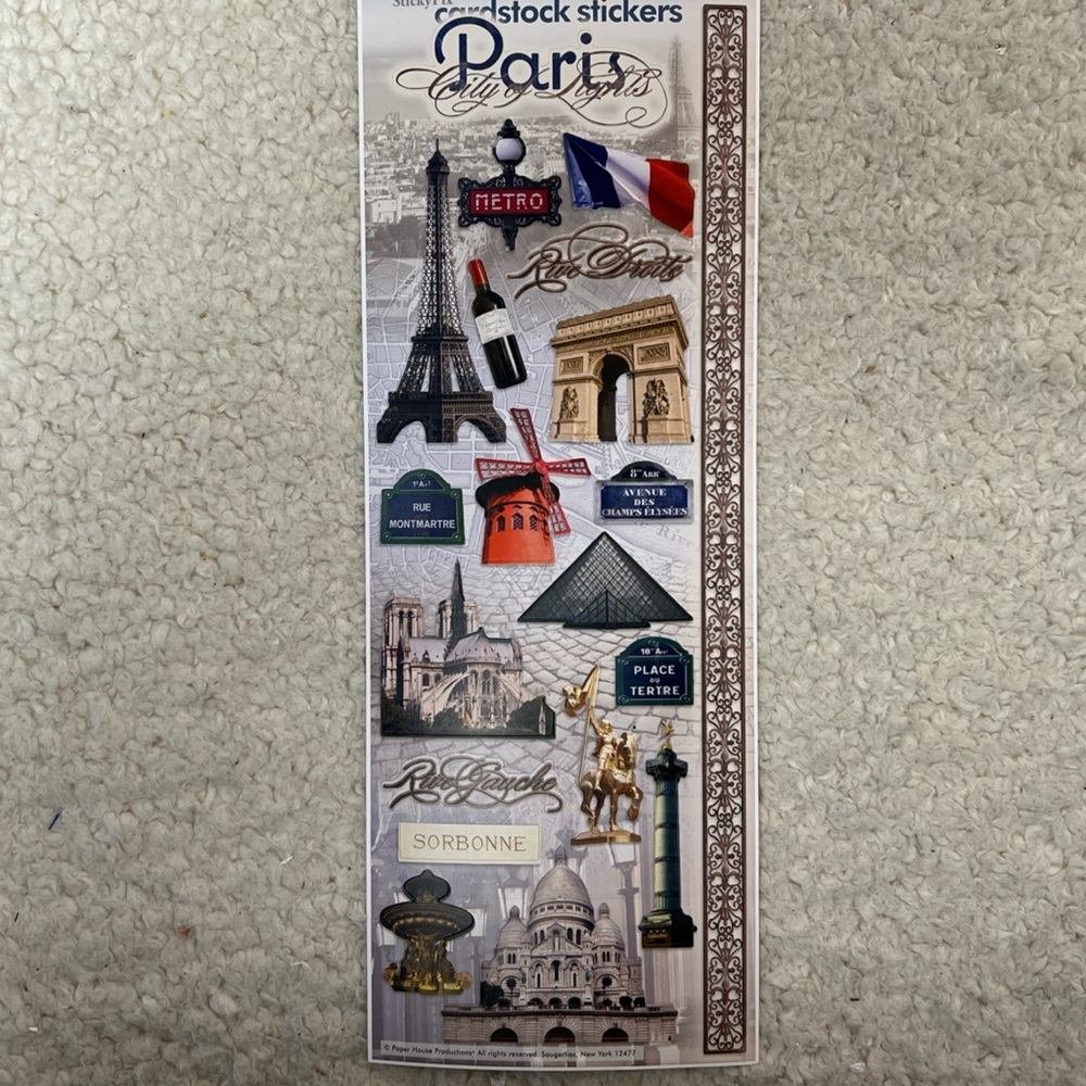 Paper House Travel Themed Cardstock Stickers Bundle of 10 Int'l Cities - Picture 9 of 11